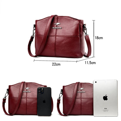 Zacht Leren crossbody damestas