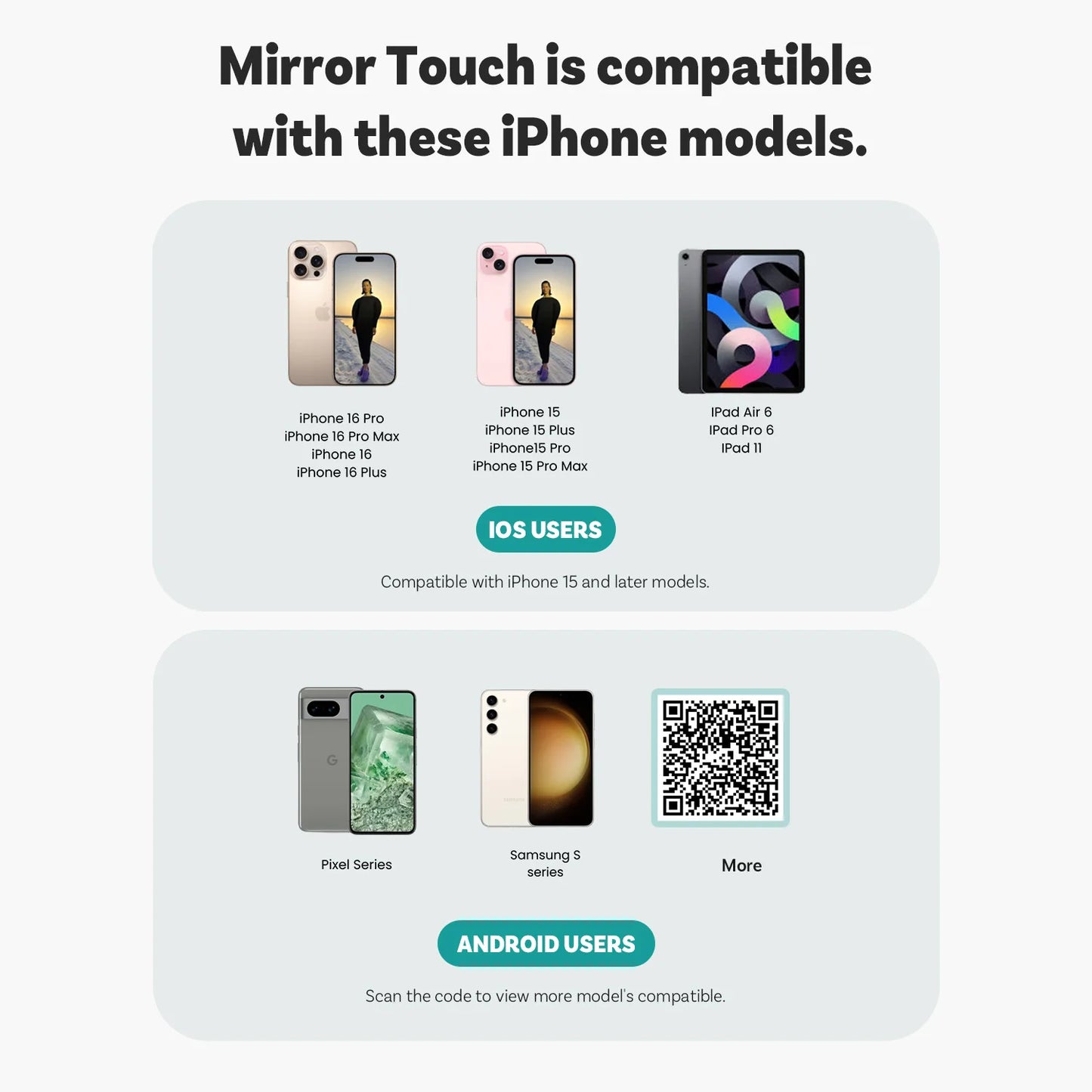 MirrorTouch Pro – Draadloze CarPlay & Android Auto met directe schermbediening