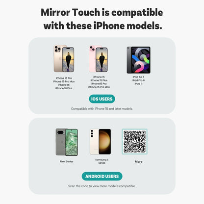 MirrorTouch Pro – Draadloze CarPlay & Android Auto met directe schermbediening