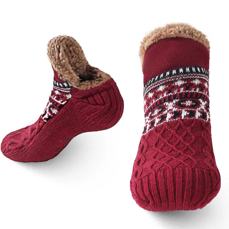 SnoozeCloud™ – Ultra-Zachte Anti-Slip Wintersokken voor Direct Warmte & Comfort