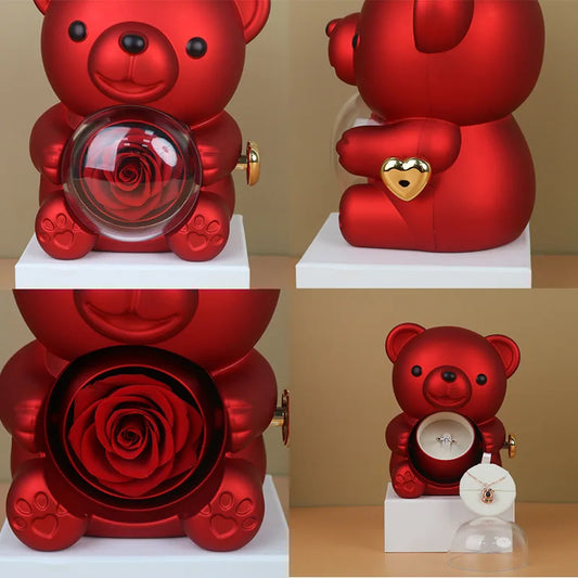 RoseLuxe Bear™ – Het ultieme romantische cadeau dat haar hart raakt