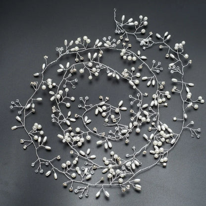 Kristallen parel haarband