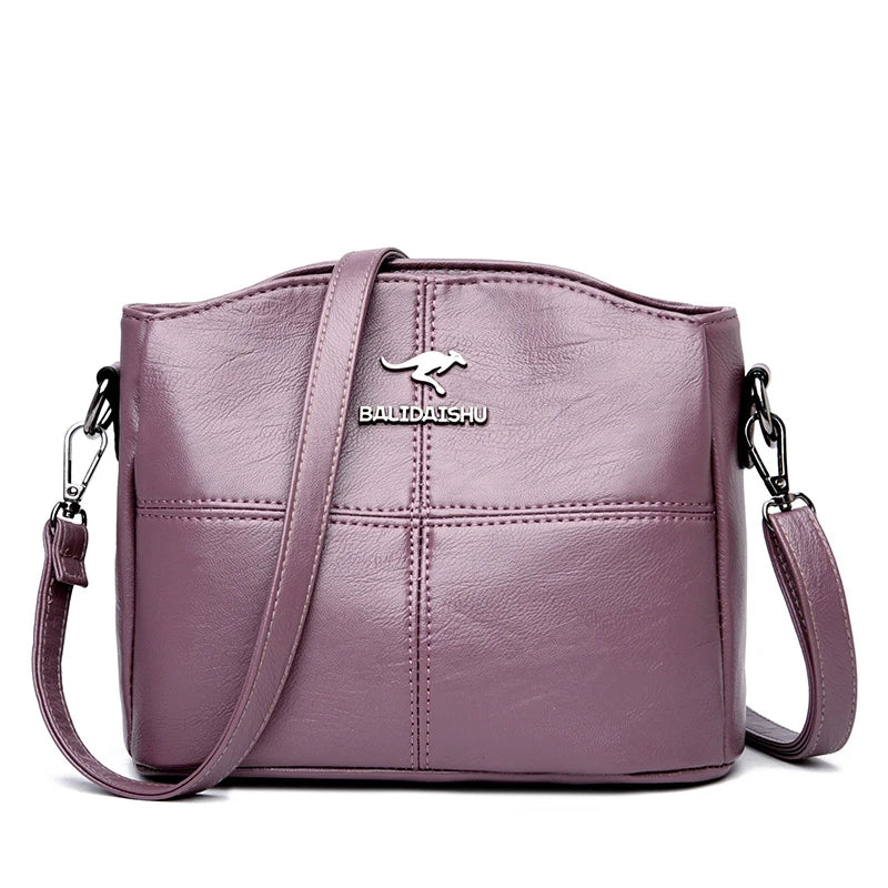 Zacht Leren crossbody damestas
