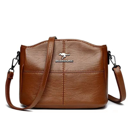 Zacht Leren crossbody damestas