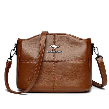 Zacht Leren crossbody damestas
